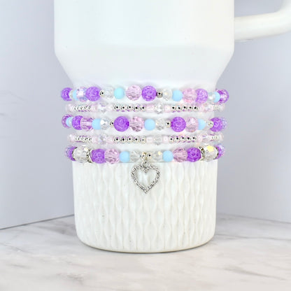 Powder Pink Heart Bracelet Collection