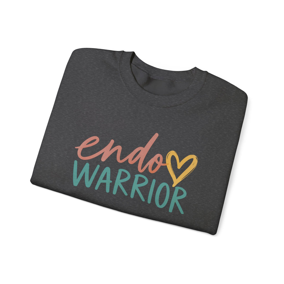 Endo Warrior Sweatshirt | Endometriosis Awareness, Heart Script Design