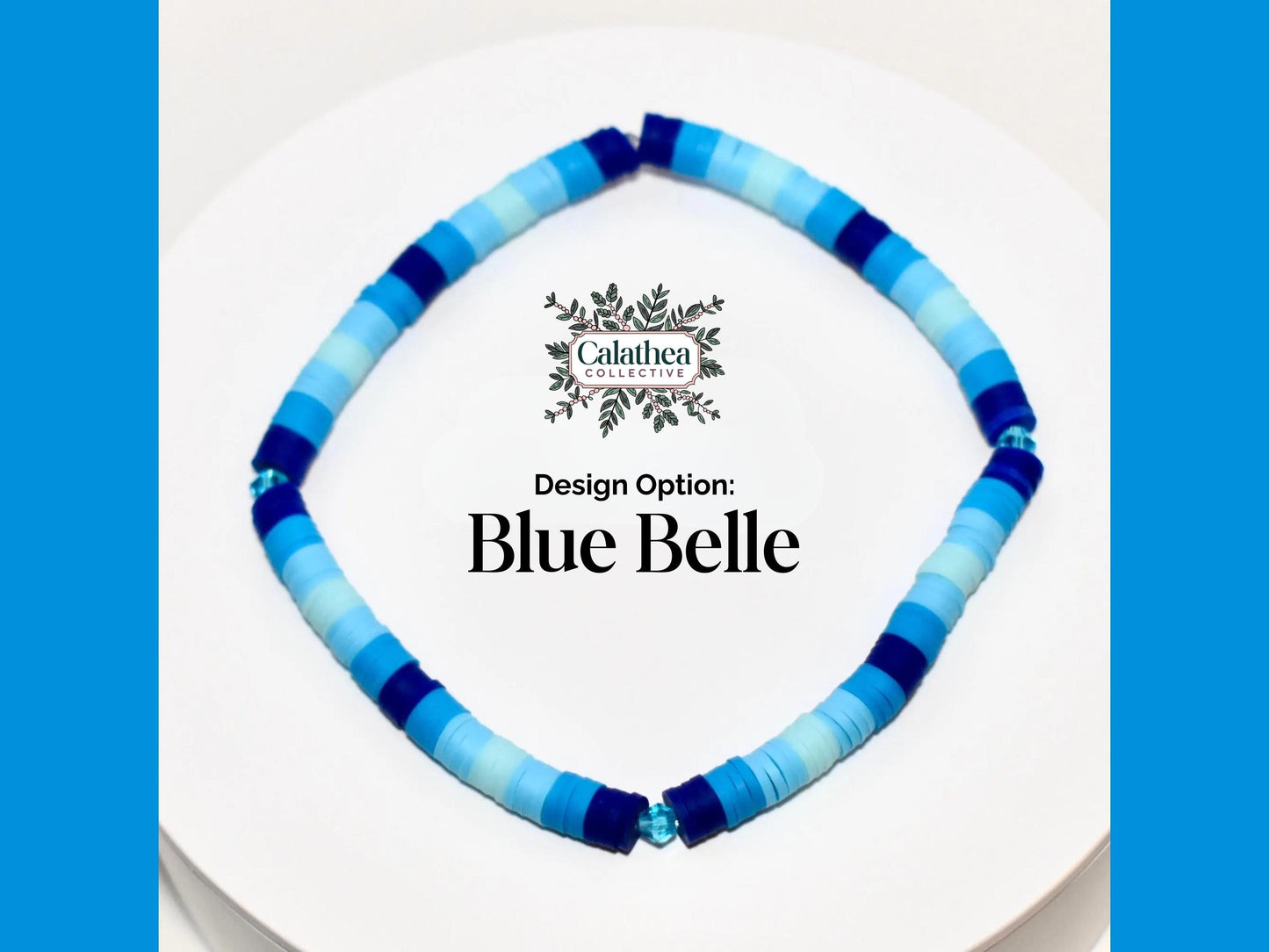 Blue Ombré Bracelets with Crystal Accents