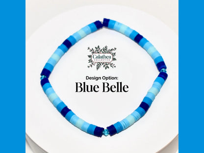 Blue Ombré Bracelets with Crystal Accents