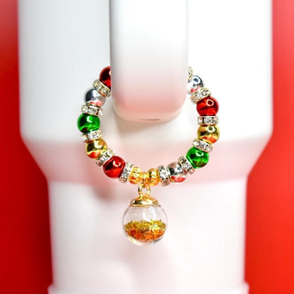 Christmas Ornament Tumbler Handle Charm Bracelet