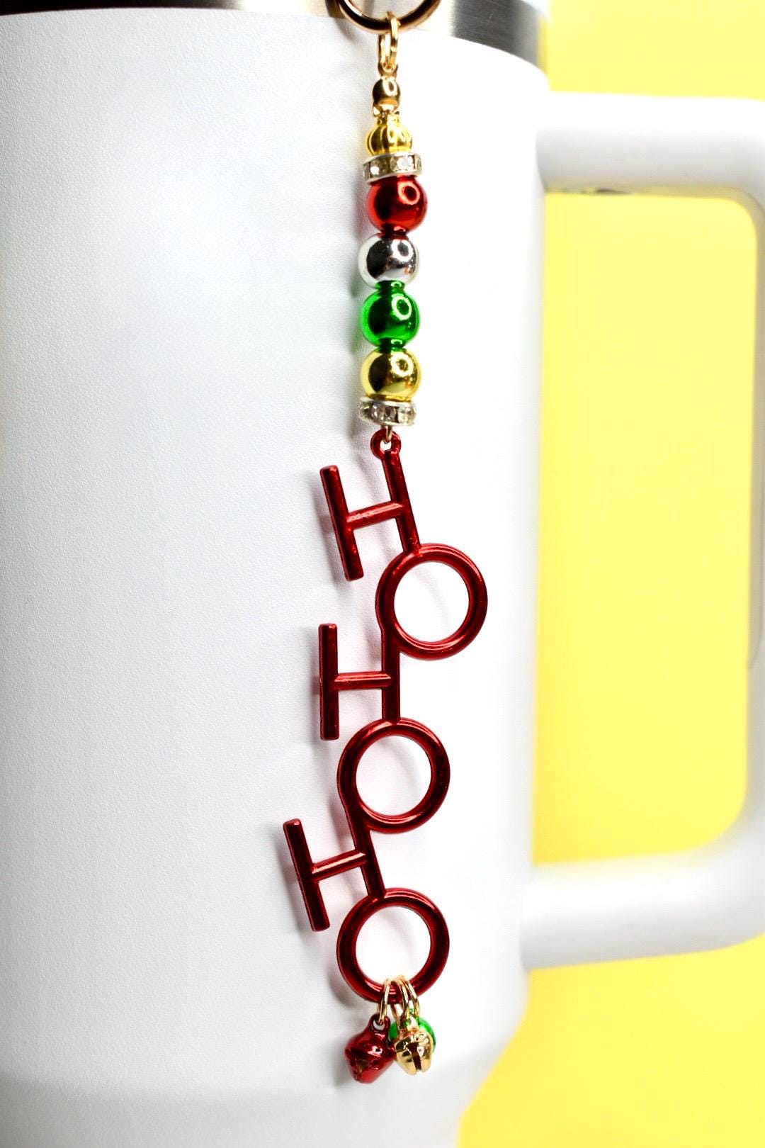 Christmas Straw Charm: Jingle Bell Tumbler Accessory