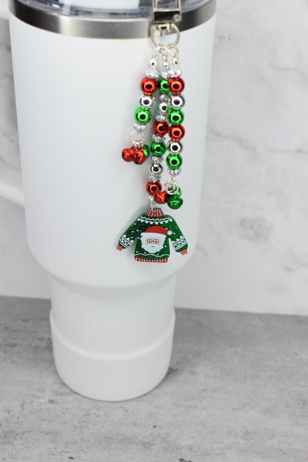 Ugly Christmas Sweater Tumbler Handle Charm