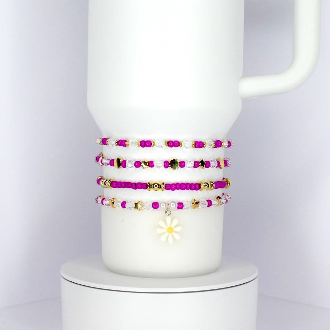 Magenta and Gold Bracelet Collection