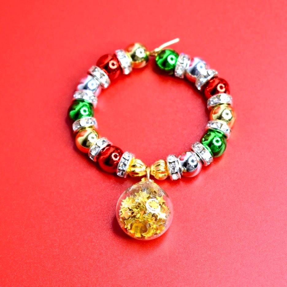 Christmas Ornament Tumbler Handle Charm Bracelet