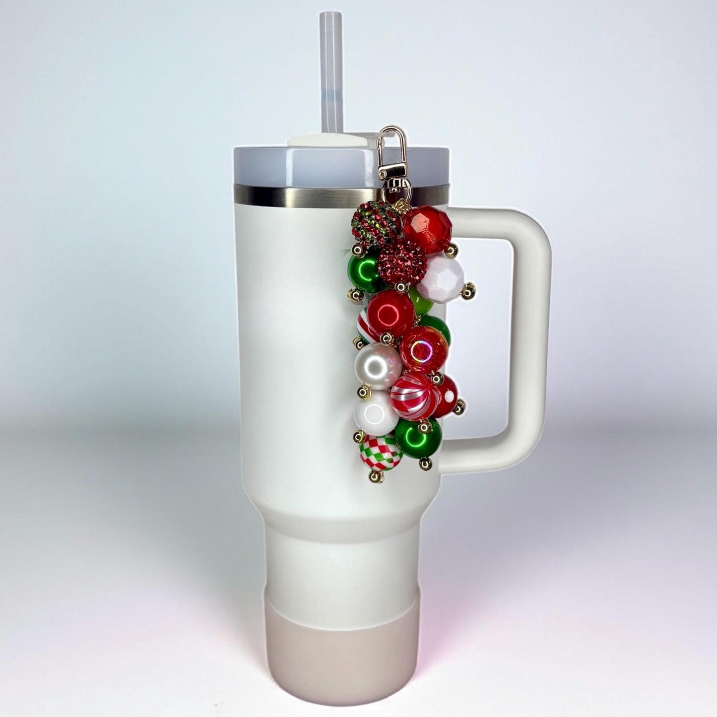 Christmas Tumbler Straw Bauble Charm
