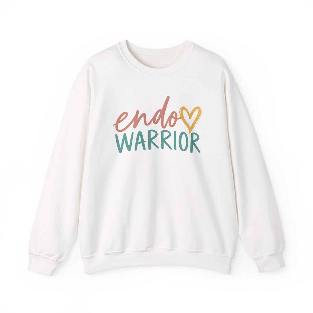 Endo Warrior Sweatshirt | Endometriosis Awareness, Heart Script Design