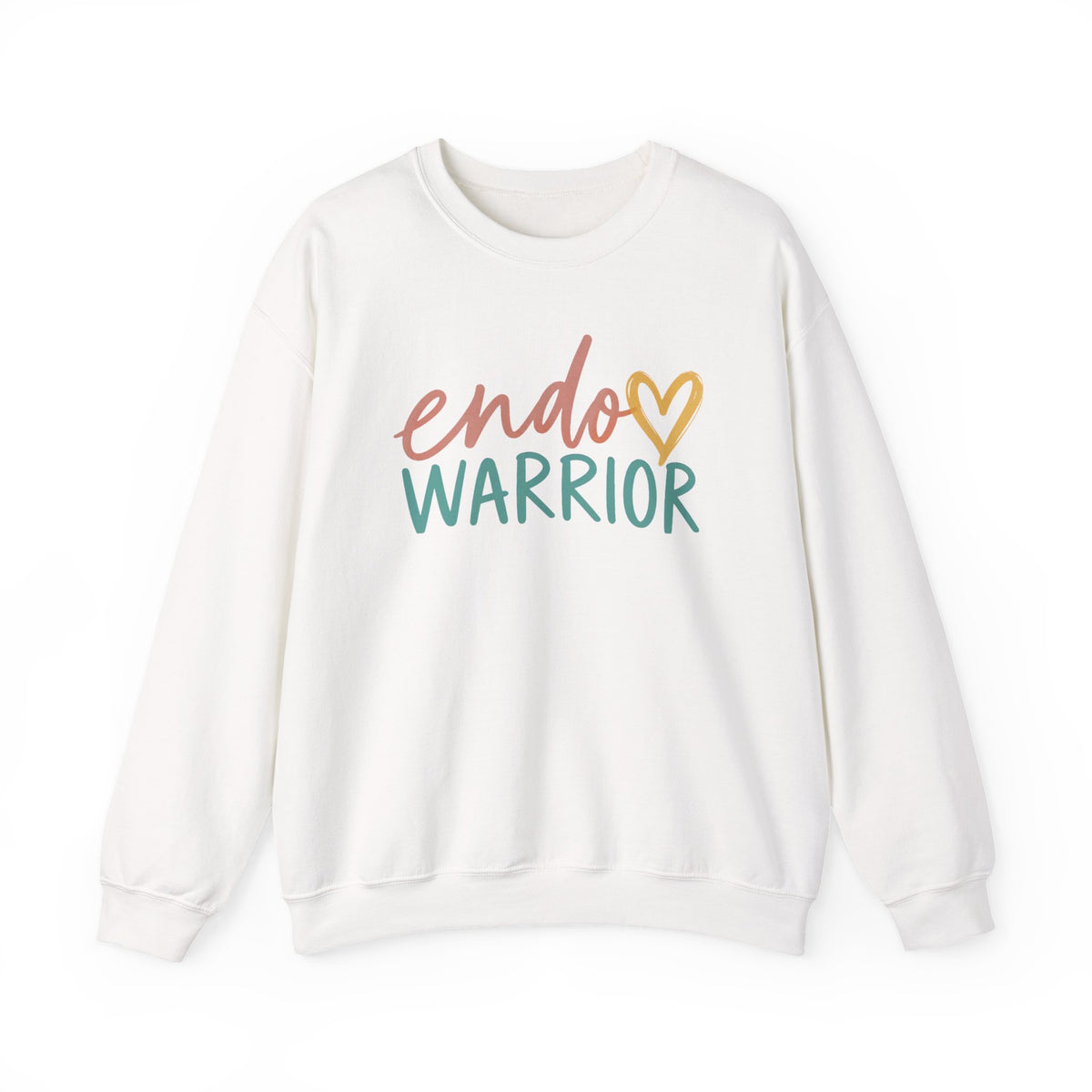 Endo Warrior Sweatshirt | Endometriosis Awareness, Heart Script Design