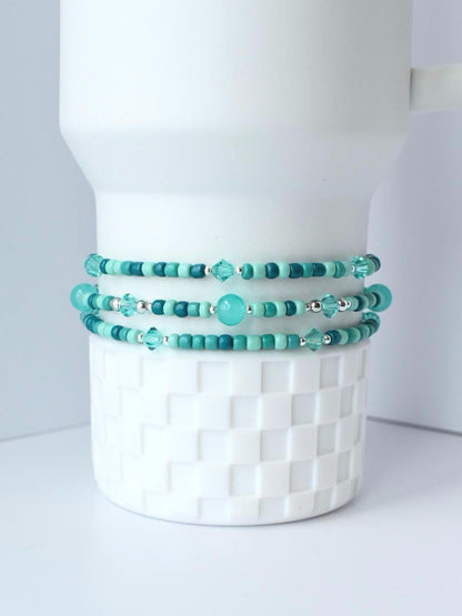 Turquoise Ocean Breeze Bracelet Stack - 3 Piece Set