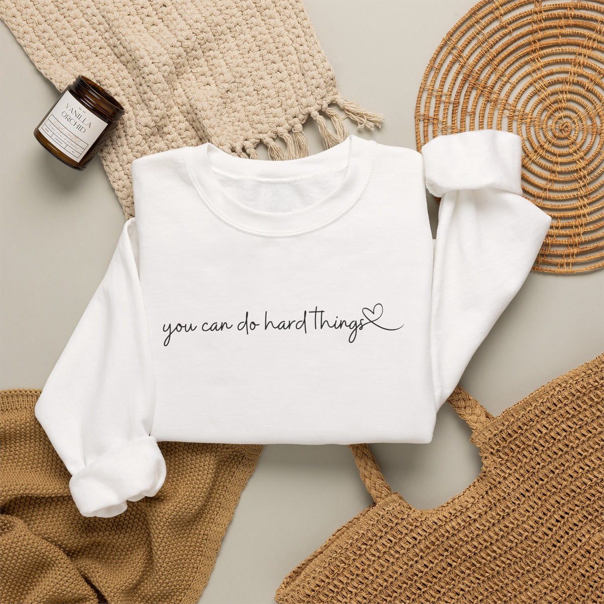 You Can Do Hard Things Crewneck Sweatshirt