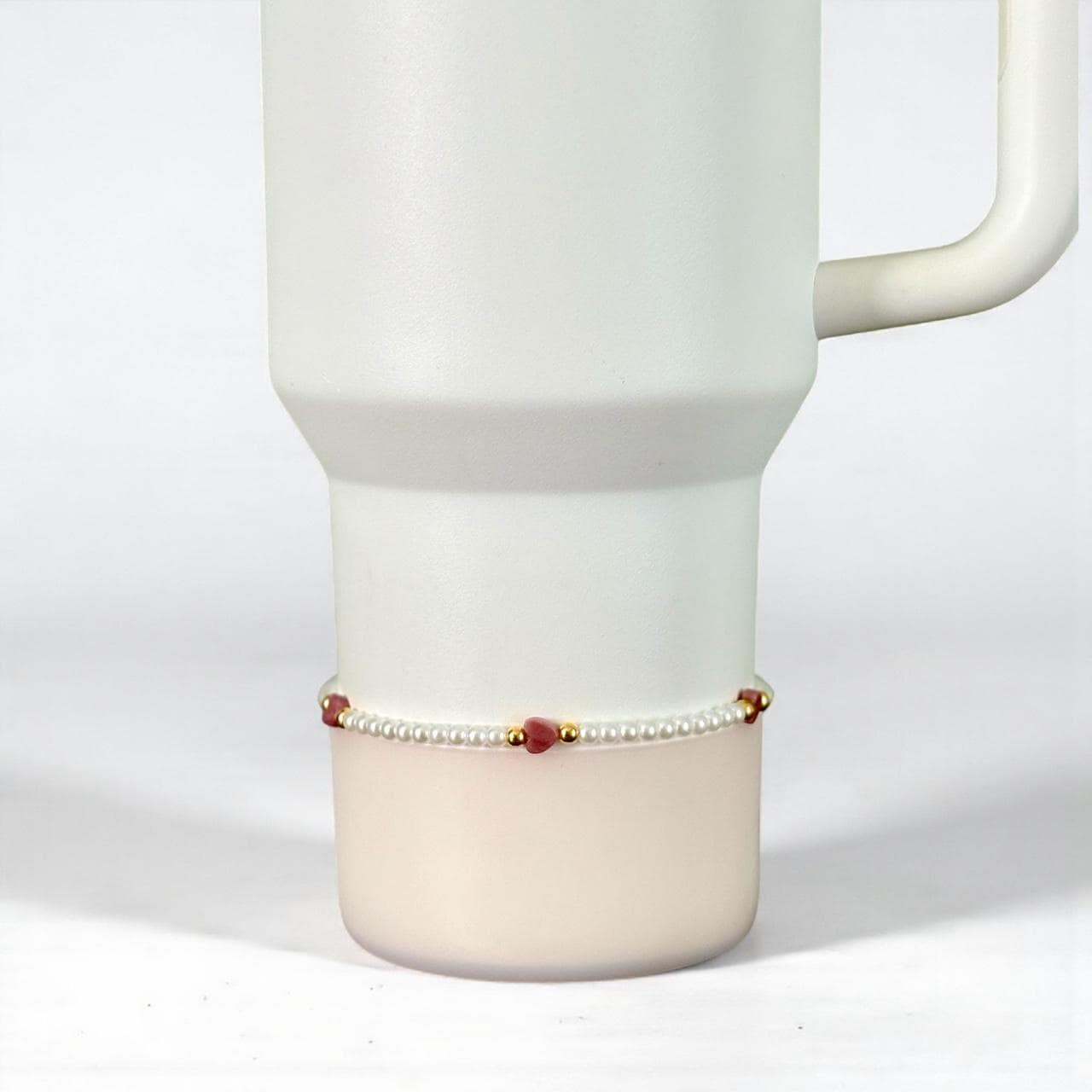 Pink and Gold Beaded Bracelet