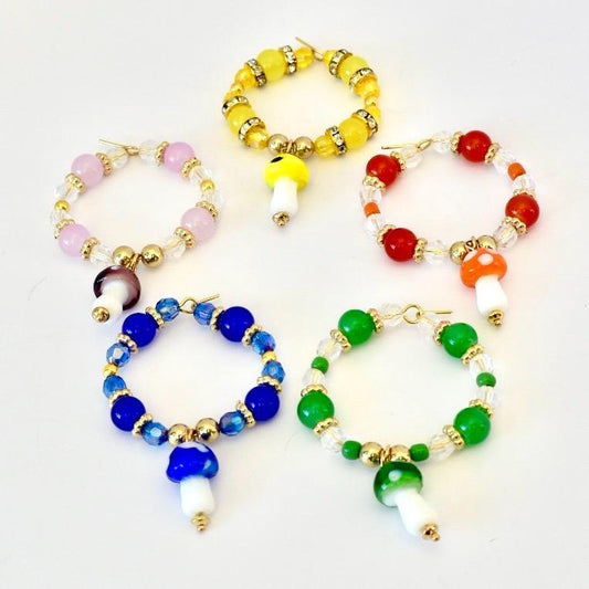 Mushroom Charm Tumbler Handle Bracelet