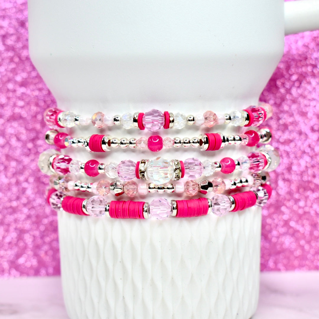 Pink Crystal Romance Bracelet Collection
