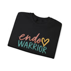 Endo Warrior Sweatshirt | Endometriosis Awareness, Heart Script Design
