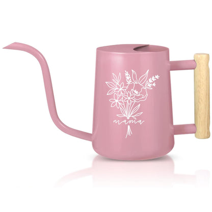 Personalized Floral Bouquet Watering Can with Custom Name or Word