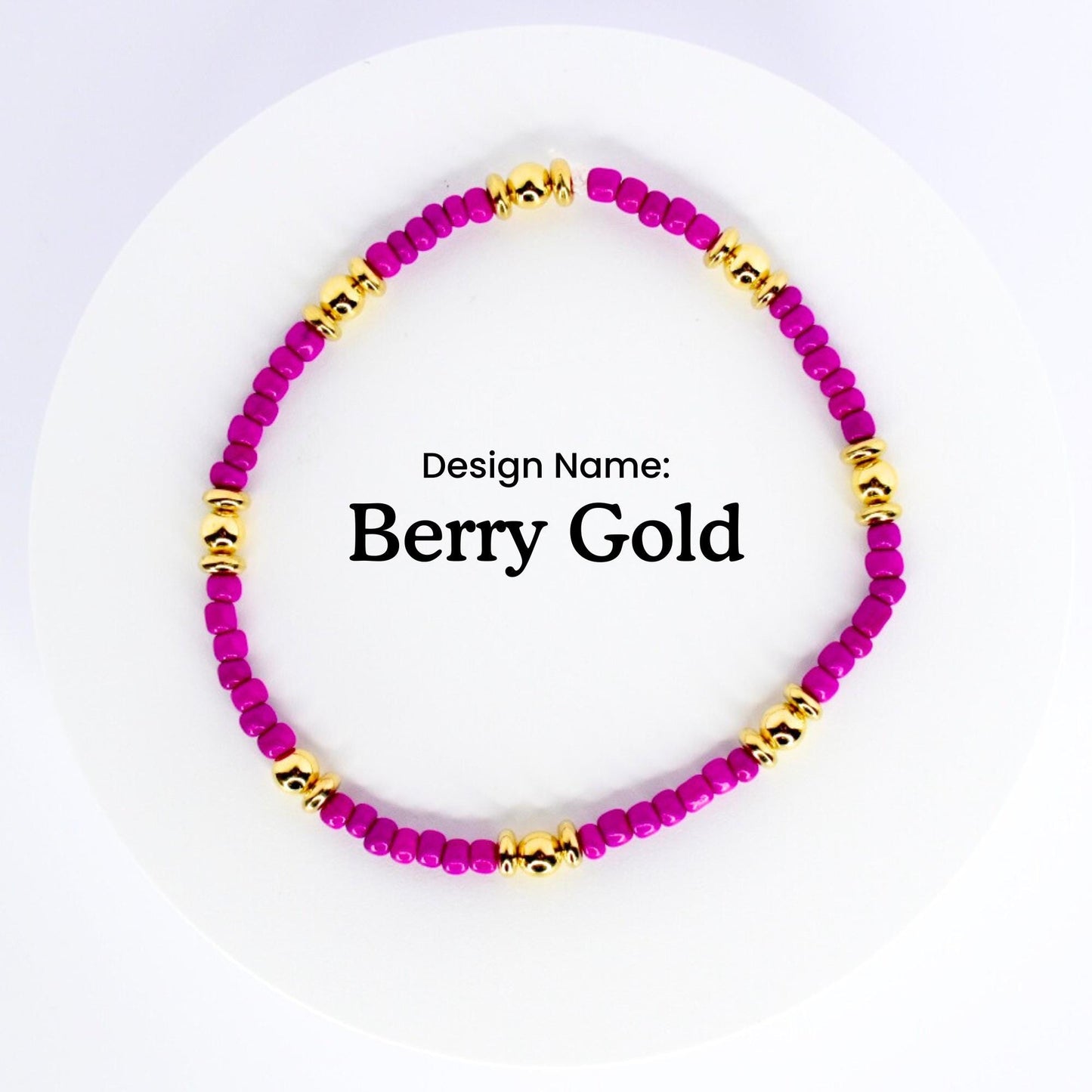 Magenta and Gold Bracelet Collection