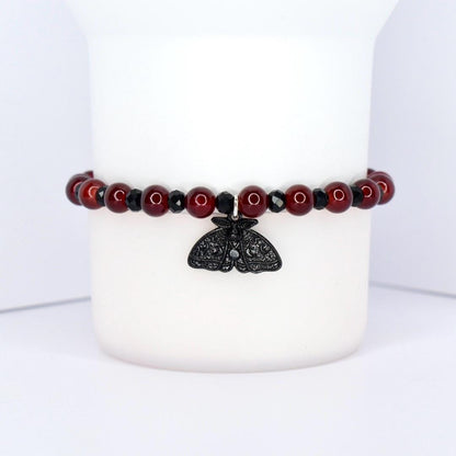 Dark Romance Moth Charm Bracelet