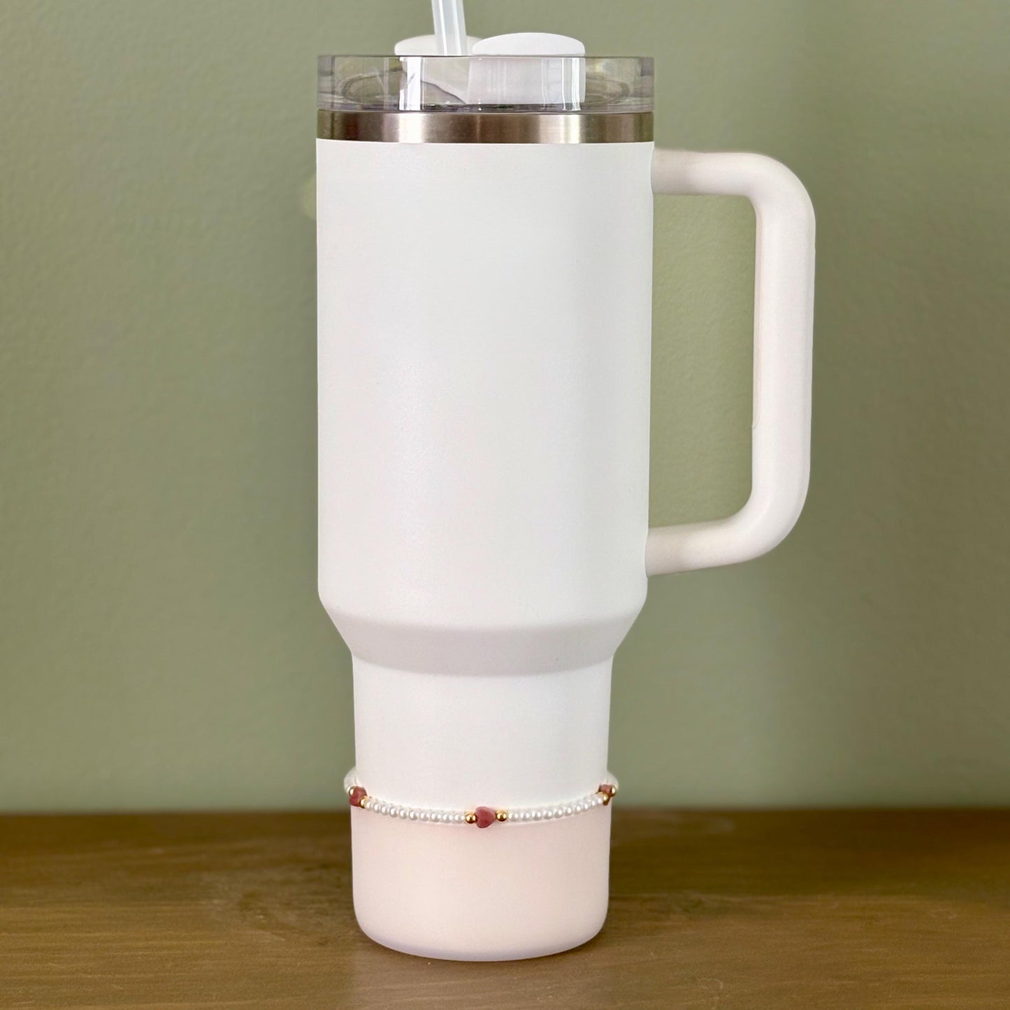 Pink and Gold Beaded Bracelet