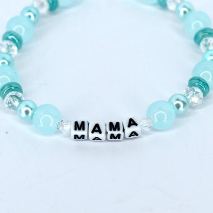 Seafoam Custom Beaded Bracelet: Personalized Name, Word, or Initials