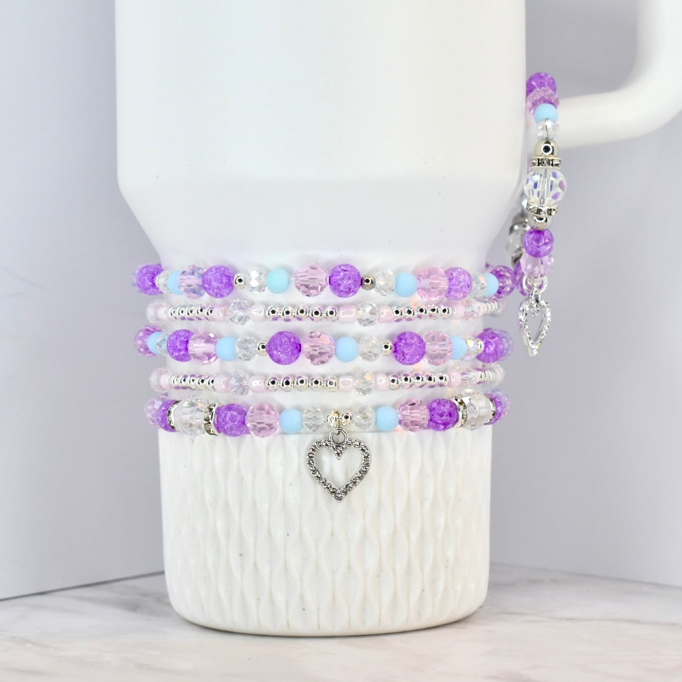 Powder Pink Heart Bracelet Collection