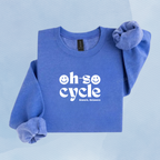 HEATHER DEEP ROYAL — Oh So Cycle Branded Crewneck Sweatshirt