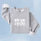 SPORT GRAY — Oh So Cycle Branded Crewneck Sweatshirt