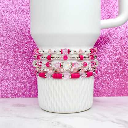Pink Crystal Romance Bracelet Collection