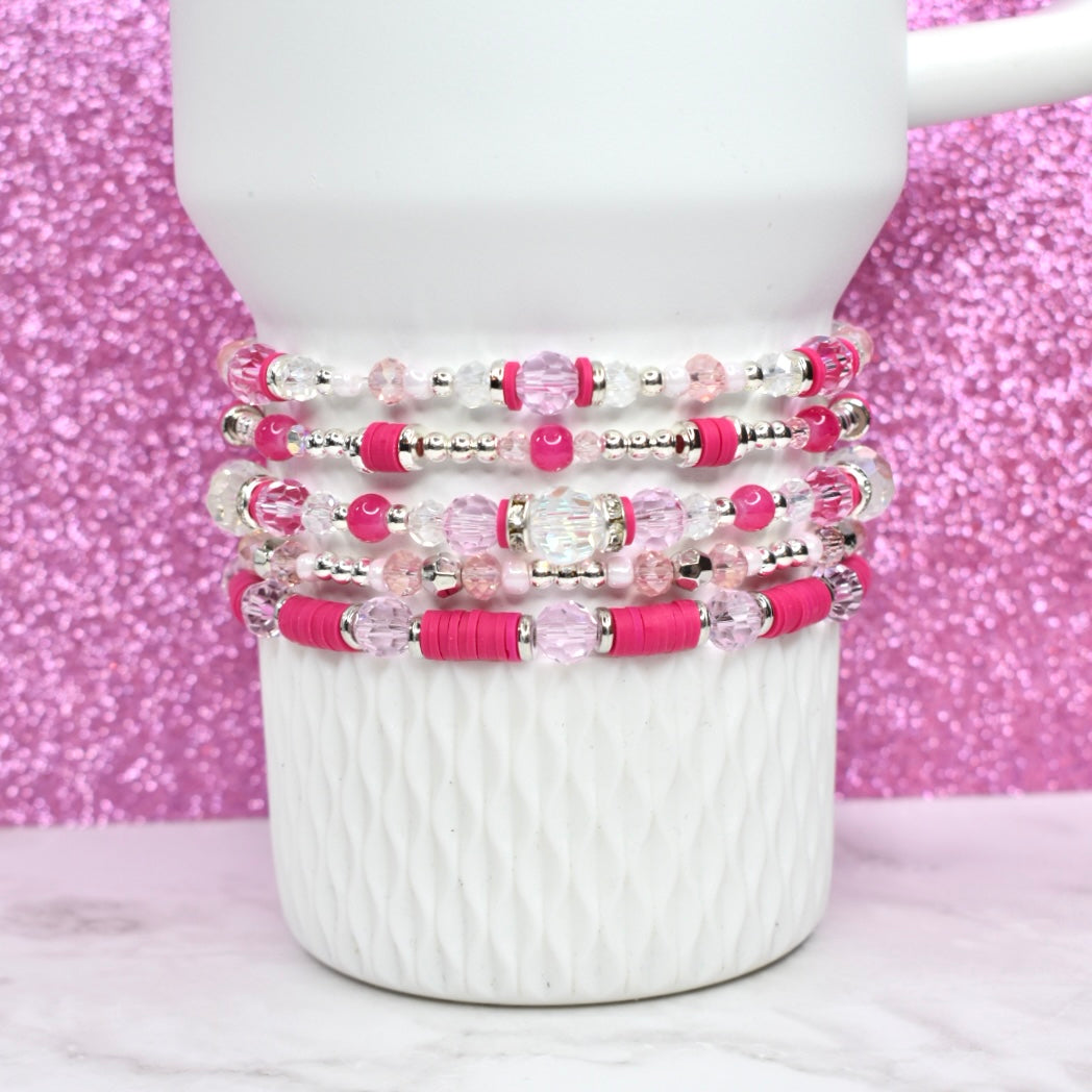 Pink Crystal Romance Bracelet Collection