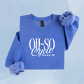 HEATHER DEEP ROYAL — Oh So Cycle Branded Crewneck Sweatshirt