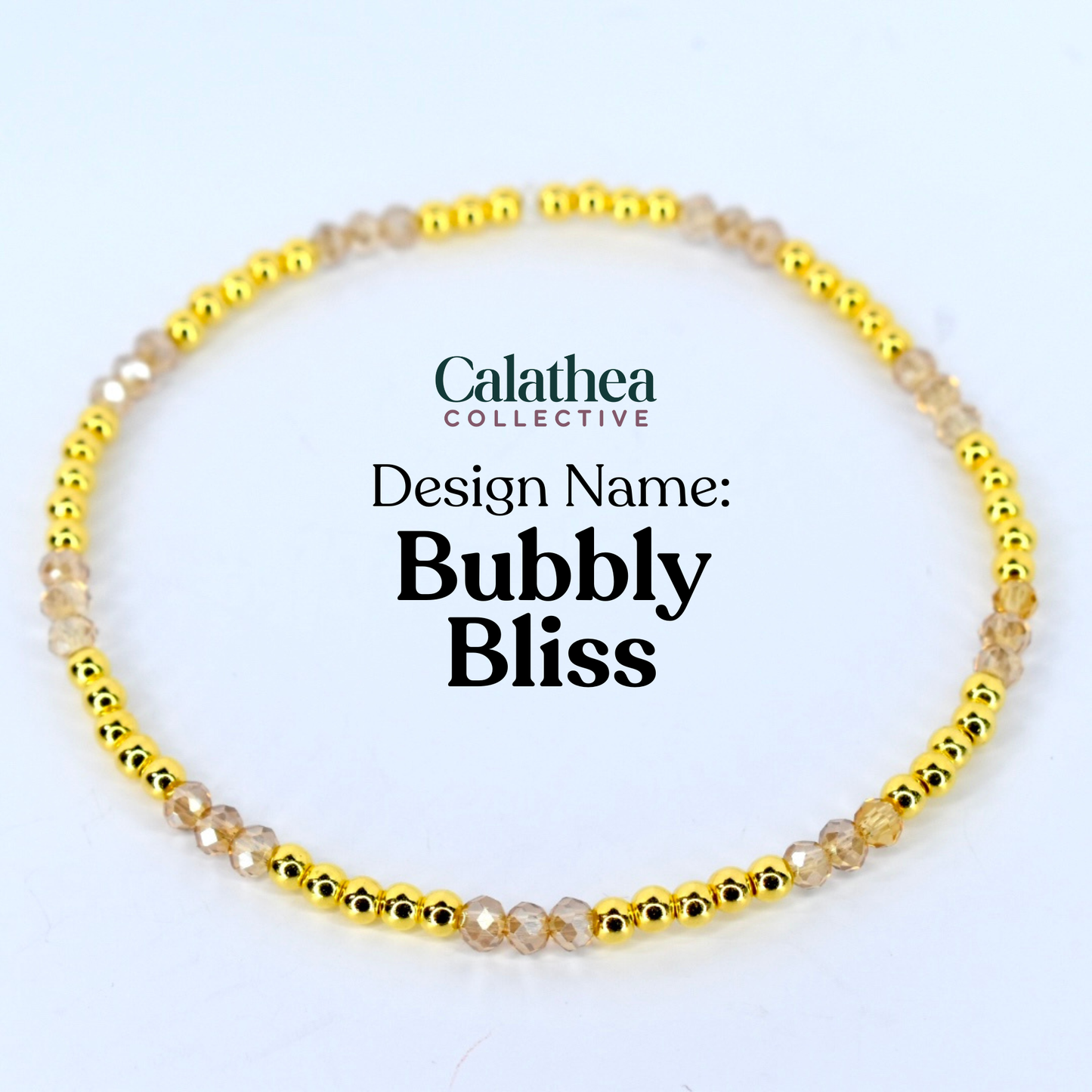 Close up of Bubbly Bliss bracelet for tumbler or wrist