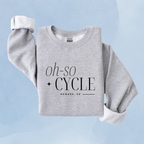 SPORT GRAY — Oh So Cycle Branded Crewneck Sweatshirt