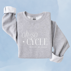 SPORT GRAY — Oh So Cycle Branded Crewneck Sweatshirt