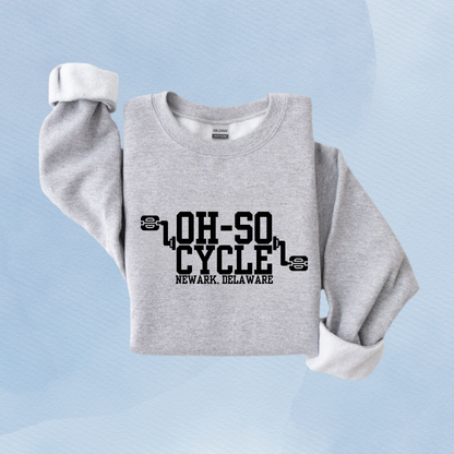 SPORT GRAY — Oh So Cycle Branded Crewneck Sweatshirt