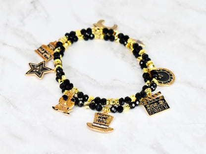 Happy New Year Black Honey Bracelet Stack - 5 Piece Set