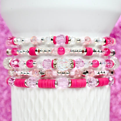 Pink Crystal Romance Bracelet Collection