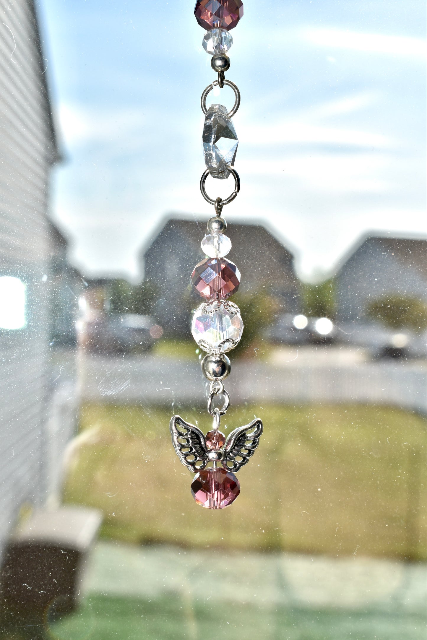 Guardian Angel Suncatcher Rearview Mirror Accessory