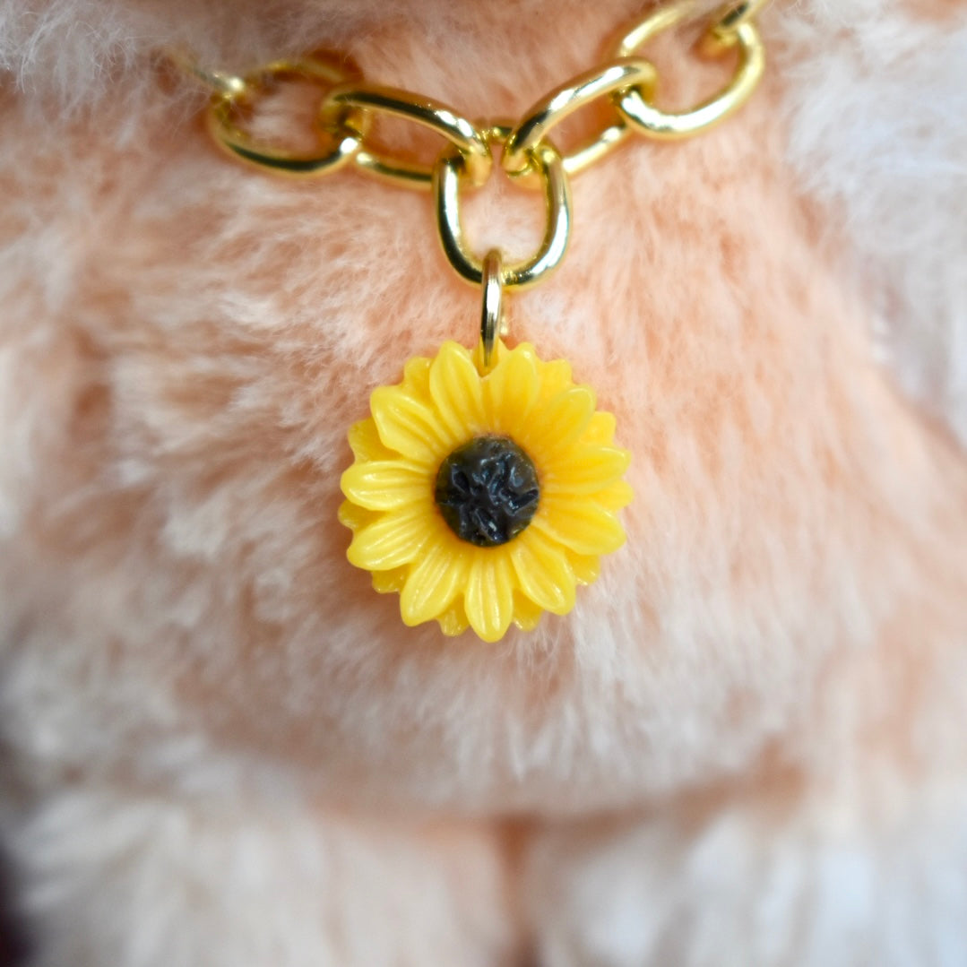 Sunflower Charm Necklace for Labubu