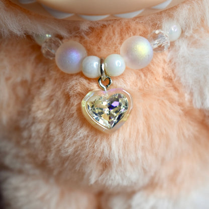 Pearl Heart Necklace for Labubu