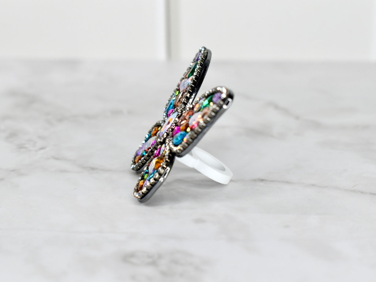 Butterfly Rhinestone Straw Charm