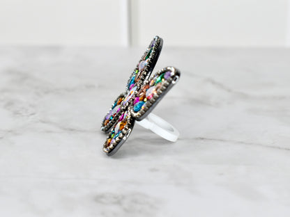 Butterfly Rhinestone Straw Charm