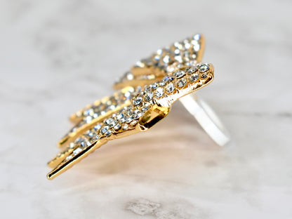 Gold Rhinestone Bow Tumbler Straw Charm