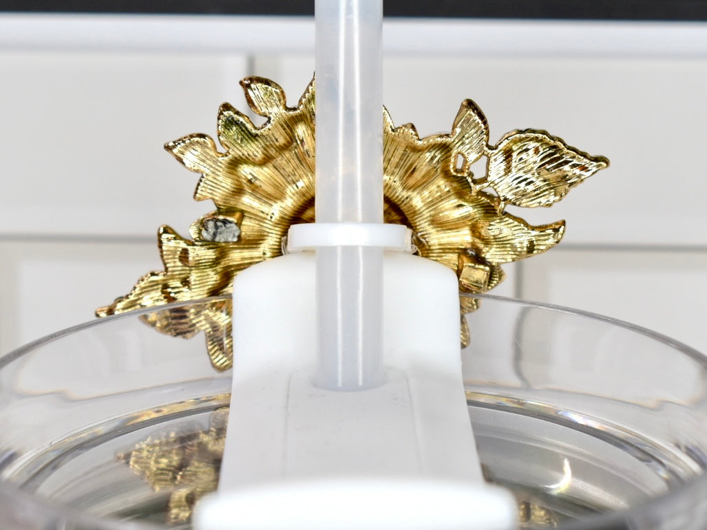 Sunflower Rhinestone Straw Charm