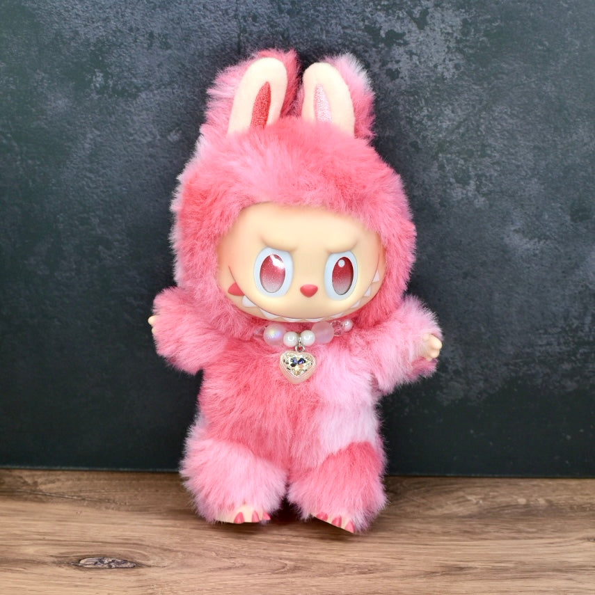 Pearl Heart Necklace for Labubu