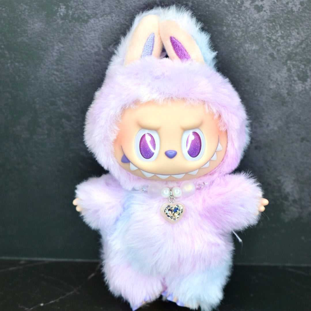 Pearl Heart Necklace for Labubu