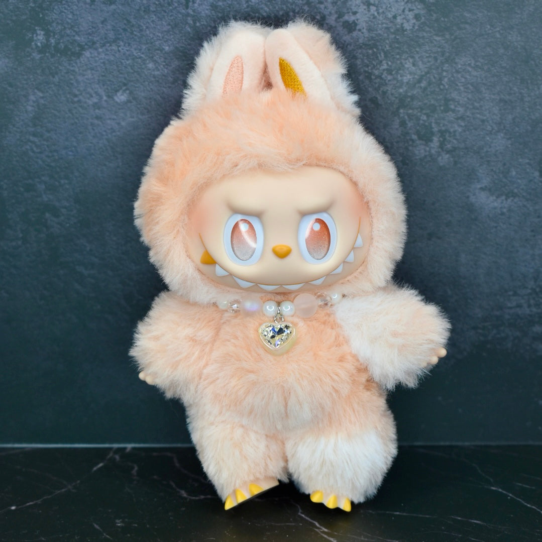 Pearl Heart Necklace for Labubu