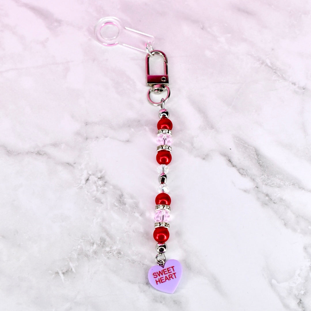 Valentine's Day Tumbler Straw Charm or Bag Charm
