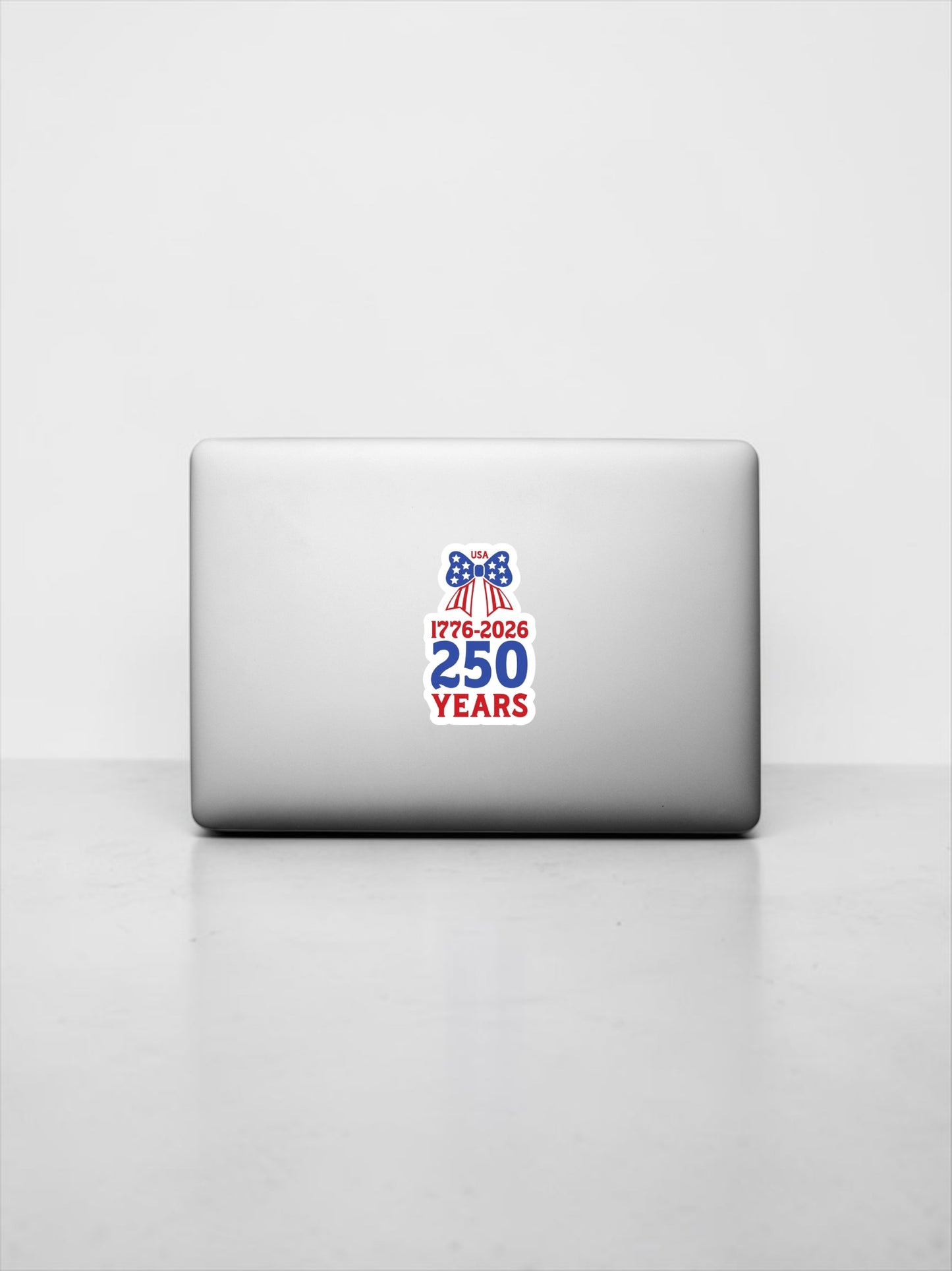USA 250th Anniversary Bow Sticker | Patriotic America Sticker | 4th of July Sticker