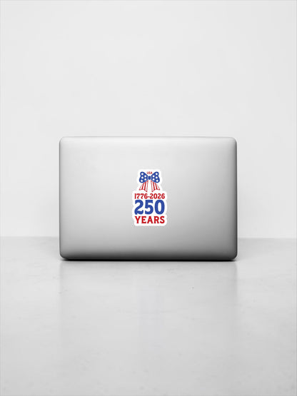 USA 250th Anniversary Bow Sticker | Patriotic America Sticker | 4th of July Sticker