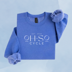 HEATHER DEEP ROYAL — Oh So Cycle Branded Crewneck Sweatshirt