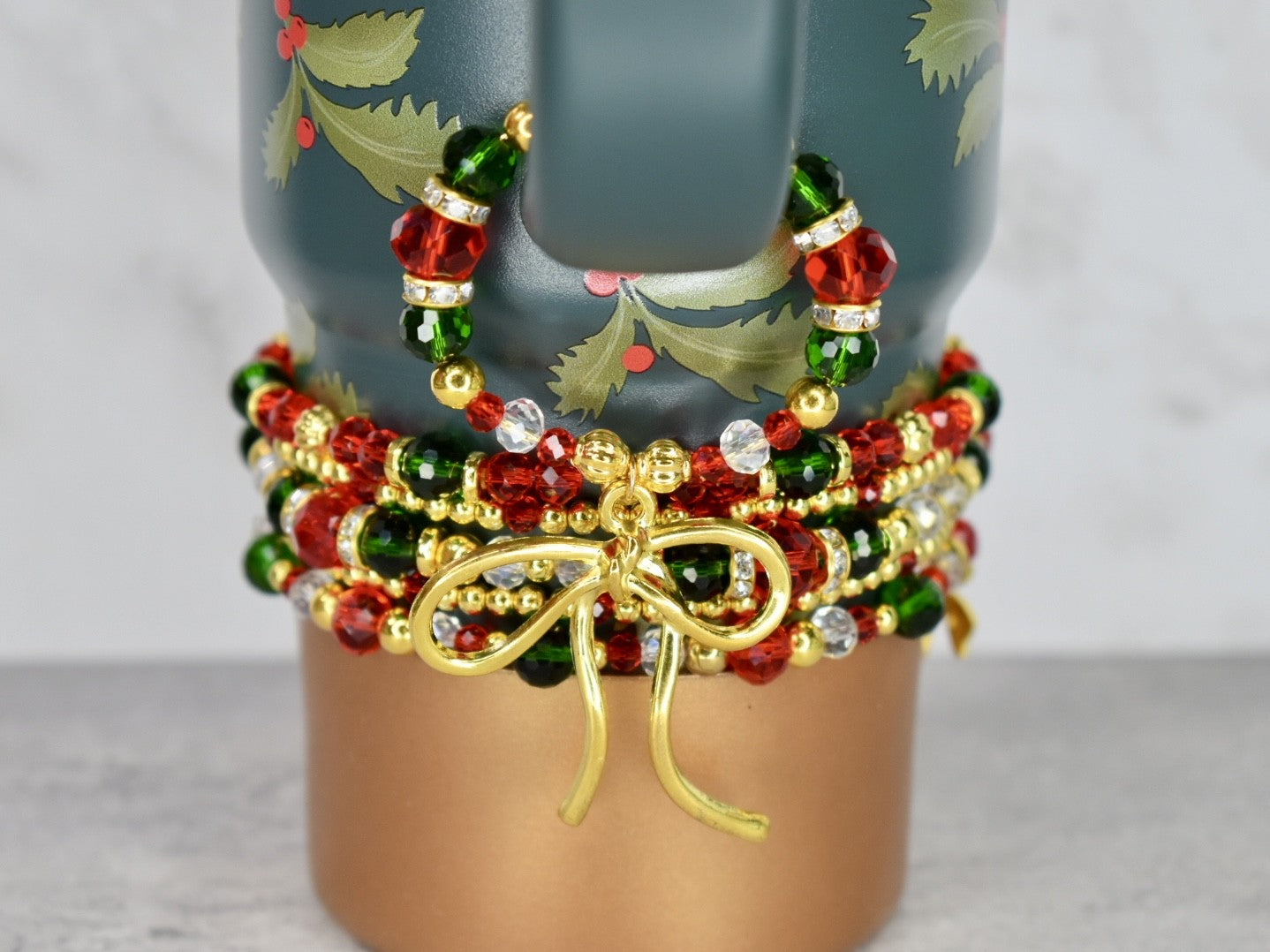 Holiday Botanical Tumbler Handle Bracelet